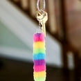 thumbnail image 4 of 2 llaveros de peluche arcoíris para mujer, con tiras de peluche, adornos para llaveros., 4 of 6