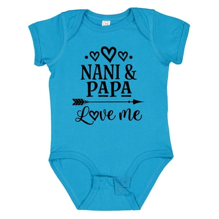 

Inktastic Nani and Papa Love Me Gift Baby Boy or Baby Girl Bodysuit