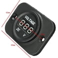 thumbnail image 4 of Huggegwe Voltmètre Numérique Étanche LED Rouge/bleu/vert 12V-24V pour Voiture Auto Moto (Rouge) U2537-2022, 4 of 9