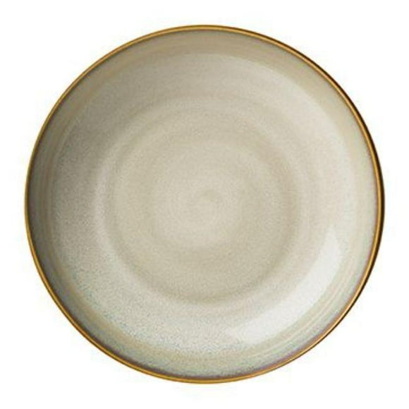 Oneida L6753066754 9 in. Rustic Sama Porcelain Round Deep Coupe Plate White