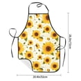 thumbnail image 2 of Pofeuu European-style Pattern Sunflower A Print Aprons with Pockets, Cute Aprons for Kitchen, Cooking, Server, Barber, Chef Apron, 2 of 7