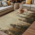 thumbnail image 2 of Fsddascl Forest Tree Outdoor Rug for Patio/Deck/Porch, Non-Slip Large Area Rug 5 x 8 Ft, Modern Vintage Winter Fall Natural Plant Indoor Outdoor Rugs Washable Area Rugs, Camping Rug Carpet, 2 of 5