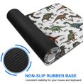 thumbnail image 6 of Long Mouse Pads for Desk,White Dinosaurs Label Pattern Desk Mats on Top Of Desks, Desk Mouse Pad Extra Large with 3mm Non-Slip Base and Stitched Edge for Gaming,Office,Work,Home 31.5"x11.8", 6 of 6