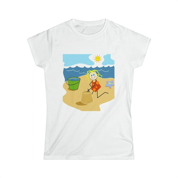 Women's Softstyle Beachy Tee Crew Neck Short Sleeve