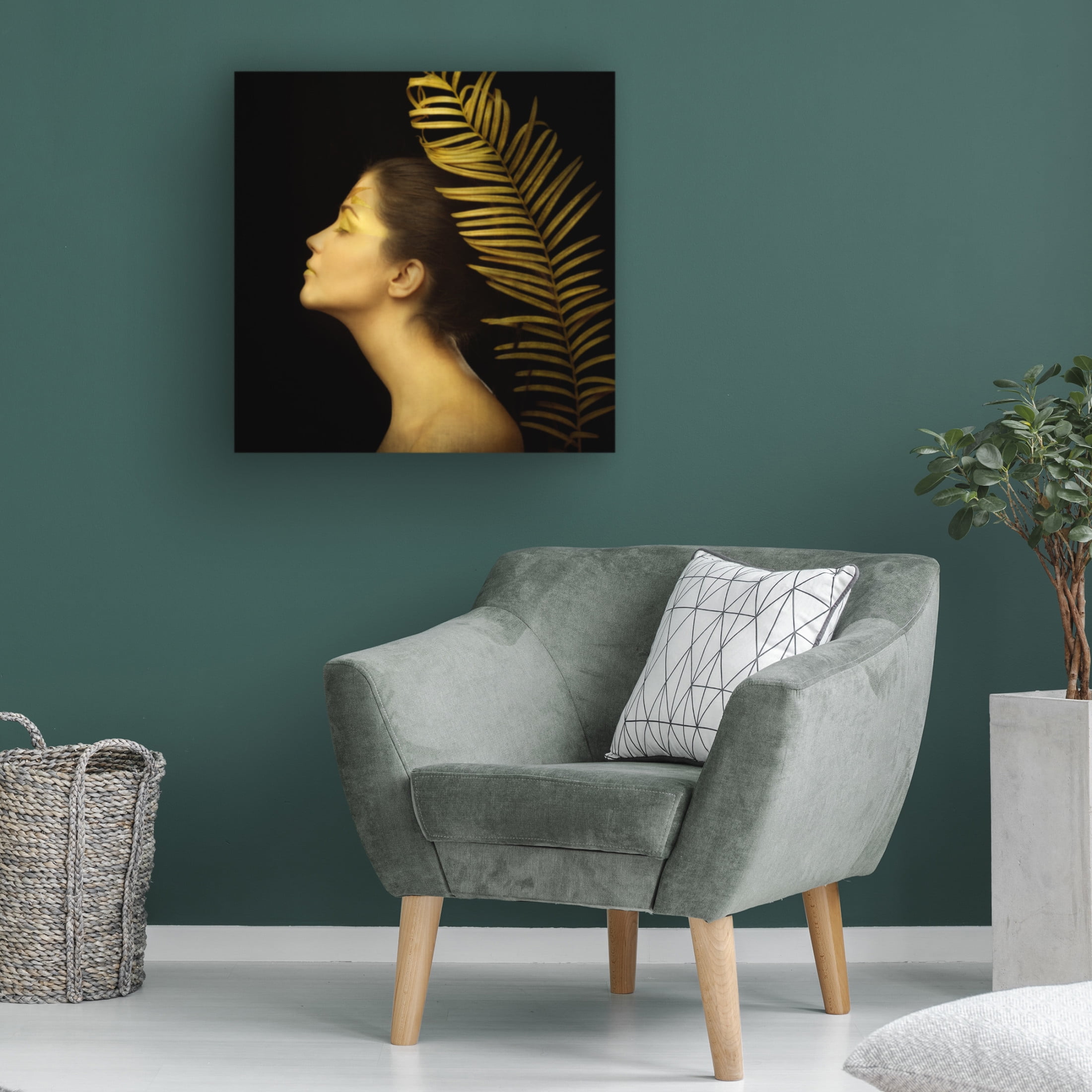 Canvas Wall Art - Ivan Tonov 'Leaf' Wall Art for Living Room, Bedroom, or Office Décor by Trademark Fine Art - 14 x 14 Inches