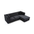 thumbnail image 5 of Glory Furniture Delray Velvet Sofa Chaise in Black, 5 of 7