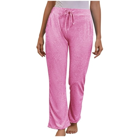 

Womens Comfy Lounge Pants Loose Yoga Pants Drawstring Soft Pajama Pants with Pockets