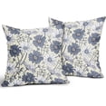 thumbnail image 6 of Blue White Daisy Floral Pillow Covers 18x18 Inch Set of 2,Spring Summer Flowers Decorative Throw Pillow Cases Vintage Cushion Covers Rustic Decoration Gift Farmhouse Sofa Couch Bed Decor, 6 of 6