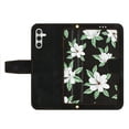 thumbnail image 4 of Allytech Galaxy A34 5G Wallet Case Cover, Flower Pattern PU Leather Shoulder Strap Hand Wrist Flip Cover for Girls Women Stand Protective Wallet Case for Samsung Galaxy A34 5G - Black, 4 of 14