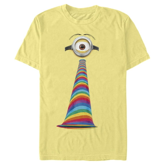 Men's Despicable Me Minions Stuart Birthday Big Face Graphic Tee Banana Large