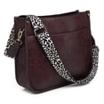 thumbnail image 1 of AUYOCO Bolso bandolera de piel vegana para mujer, bolso cruzado con correa para guitarra, bolsillos con cremallera, bolso de hombro, 1 of 5