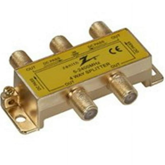 AmerTac - Zenith VS3001SP4W Fourway Coax Splitter 2.4GHz