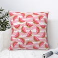 thumbnail image 4 of Yiaed Sweet Watermelon Print Pillow Covers Super Soft Decorative Square Throw Pillow Covers Case Cushion Covers for Sofa Couch Bedroom Car Decor（No pillow core）-24"x24", 4 of 7