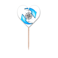 thumbnail image 1 of Compass Around North South Toothpick Flags Heart Lable Cupcake Picks, 1 of 3