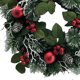 thumbnail image 3 of Senmasine 40cm DIY colgante para exteriores hojas artificiales bayas rojas piña rama de nieve decoración de corona de Navidad decorativa, 3 of 4
