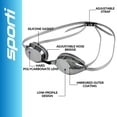 thumbnail image 3 of Sporti Jr. S2 Mirrored Goggles, Antifog, UV Shield, Shatter-Resistant, Narrow Fit, Adjustable Nose for Kids, 3 of 9