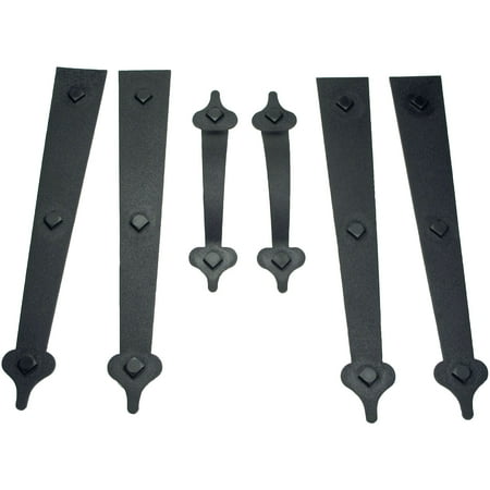 Household Essentials Hinge-It Magnetic Decorative Garage Door Accents, Black