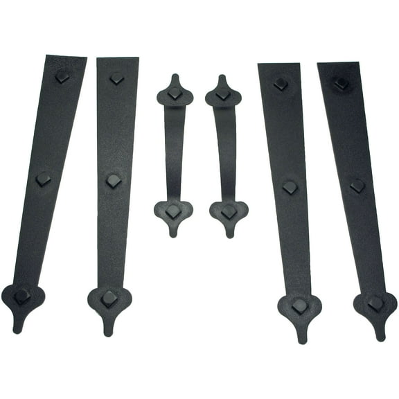 Household Essentials Hinge-It Magnetic Decorative Garage Door Accents, Black