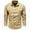 Khaki, variant on Men's Cotton Cargo Shirt Long Sleeve Button Down Military Tactical Shirts Stylish Outdoor Hiking Shirts with Pockets