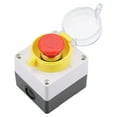 thumbnail image 3 of Uxcell Push Button Switch Station Latching NC NO Mushroom Stop Switch with Protective Cover, 3 of 3