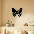 thumbnail image 4 of Metal Butterfly Decor Wall Hanging Plaques Ornaments Iron Wall Art Sculpture Sign for Home Decoration Gift Black 6.3 x 7.9inch, 4 of 9