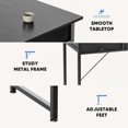thumbnail image 6 of Atilioo 31" Small Computer Desk with 2 Fabric Drawers & Headphone Hook, PC Writing Study Table with Sturdy Metal Frame, Easy Assembly for Home Office, Black, 6 of 7