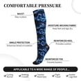 thumbnail image 2 of Rateoe Blue Lightning Compression Socks for Women and Men 20-30mmHg-Circulation Support Socks Knee High Nurse Pregnant Running Medical and Travel Athletic, 2 of 7