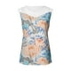 thumbnail image 5 of Camiseta sin mangas de encaje con estampado de mujer Camiseta sin mangas de empalme de cuello redondo Camiseta ligera y cómoda delgada OAVQHLG3B Store lin121212, 5 of 5