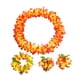 thumbnail image 1 of Conjunto de leis hawaianos, guirnalda, collar, diadema, pulseras, flores artificiales portátiles Naranja Rojo, 1 of 9