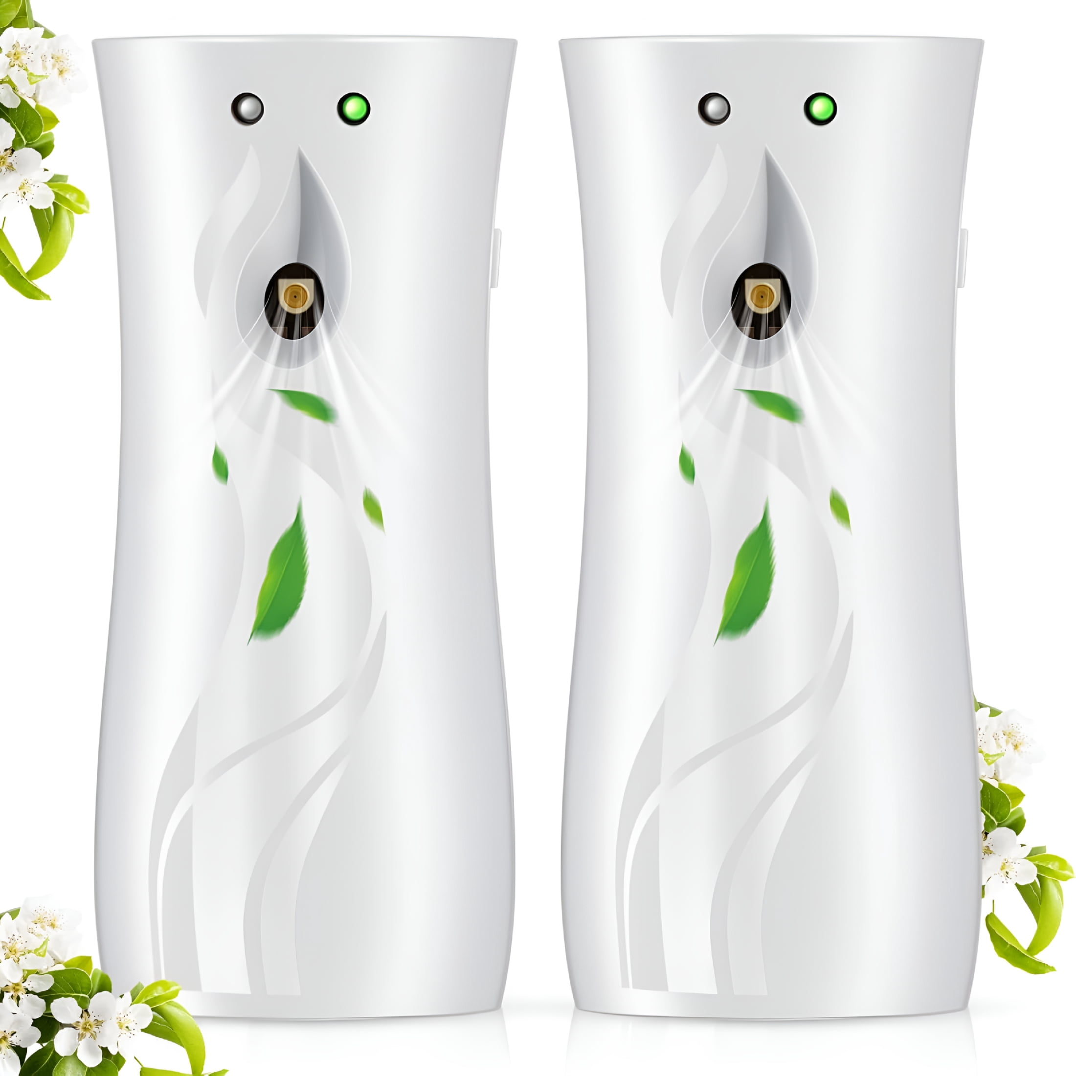 RAGUPEL 2 Pcs Automatic Air Spray Freshener Dispenser 6.2 Oz Abs Plastic Fragrance Standing Or Wall Mounted Battery Powered Spray Dispenser for Home Shopping Malls Hotels Offices Bedrooms (Black)