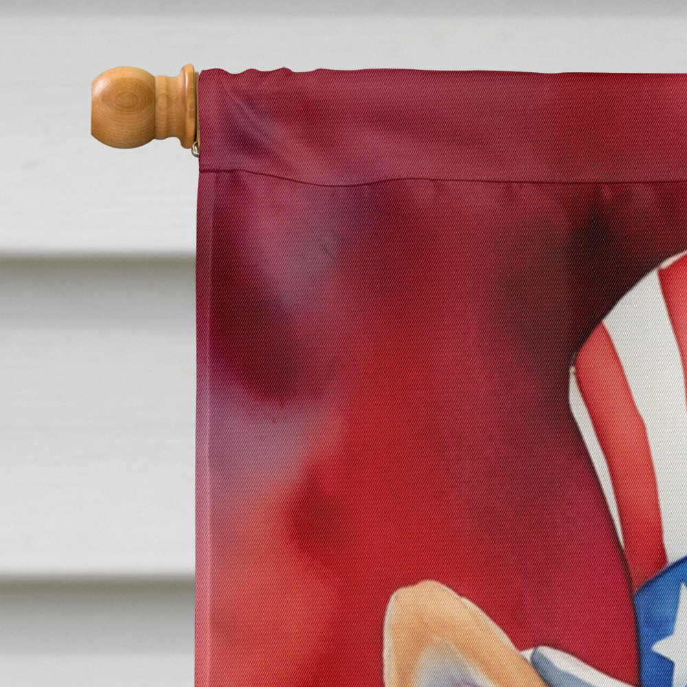 Finnish Spitz Patriotic American House Flag 28 in x 40 in