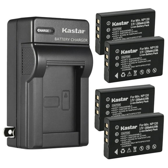 Kastar 4-Pack Battery and AC Wall Charger Replacement for Ricoh Caplio G4, Caplio G4 wide, Caplio GX, Caplio GX8, Caplio Pro G3, Caplio R330, Caplio RR10, Caplio RR30, Caplio RX Digital Cameras