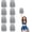 Colorful+Silver, variant on 8 Pcs Cheerleading poms,pom poms Cheerleading with Finger for Rooters Cheering Squad Team Spirit Sports (Colorful+Gold)