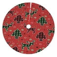 thumbnail image 1 of Faldas para árbol de Navidad a cuadros de 36 pulgadas, gruesas, para decoración navideña de invierno, para decoración rústica de Navidad, 1 of 8