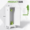 thumbnail image 2 of Metal Wardrobe Cabinet, 47"x18"x15", Cold Rolled Steel, Louvered Door, Anti-Tip Kit, 2 of 15