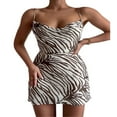 thumbnail image 1 of Robes de Mode Sans Manches à Col en V pour Femmes Mini Robes de Soleil Florales Sexy Dos Nu Décontractées Robe Courte, 1 of 6