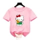 thumbnail image 1 of Camiseta de Hello Kitty para niños y niñas, ropa de calle de manga corta con cuello redondo, Jersey holgado, camisetas KT, 1 of 4