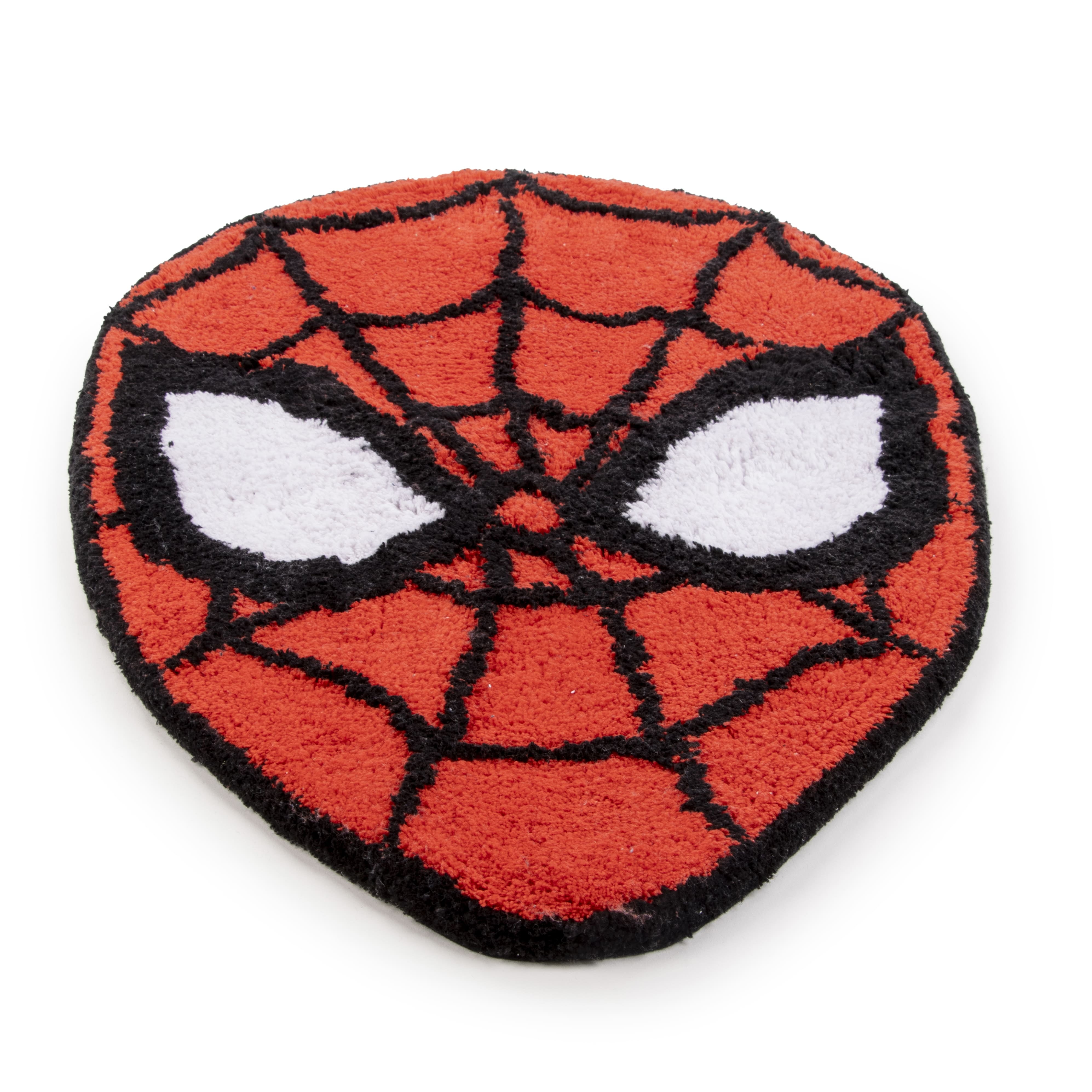Spider-Man Kids Tufted Rug, 17" x 25", Cotton, Red, Marvel