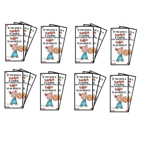 Appreciation Greeting Card for Teacher,If You Give Your Teacher A Cookie Book,Cards with Unique Appreciation,B