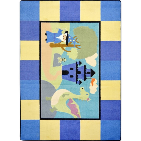Joy Carpets Kid Essentials Lil' Wizard 7'8" x 10'9" Area Rug in Color Multi