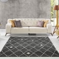 thumbnail image 2 of Ladole Rugs Trellis-Dots Pattern Soft Durable Innovatie Area Rug Carpet in Grey-Ivory 5x8 (5'3" x 7'6", 160cm x 230cm), 2 of 4