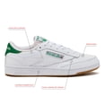 thumbnail image 2 of Zapatillas Reebok Club C Vintage blancas y verdes para hombre, talla 10.5, 2 of 6