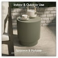 thumbnail image 4 of LeisureMod Modern Side Table Round Fiberstone Top Accent End Table for Home, Outdoor Patio, Living Room Sofa, Weather-Resistant, Eden Series in Olive Green, 4 of 14