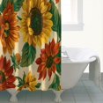 thumbnail image 3 of Ensemble de Rideaux de Douche avec Encliquetable, Tournesol Belles Plantes d'Automne (2) Rideaux de Douche Réutilisables, Doublure de Douche Décorative en Polyester, Rideaux de Salle de Bain, 72x72 Pouces, 3 of 4