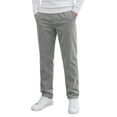 thumbnail image 5 of Men's Casual Lightweight Drawstring Waist Straight Leg Soft Corduroy Pants 38 Gray, 5 of 6