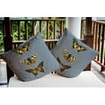 thumbnail image 4 of 18" x 18" Simply Daisy Butterflies Indoor/Outdoor Pillow, Dusty Smoke Blue Qty 1, 4 of 6