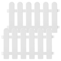 Guangmc 2 White Garden Picket Fence Edging Panels - 50cm x 30cm
