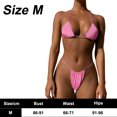 thumbnail image 2 of Conjunto de bikini vendaje traje de baño brasileño sólido traje de baño acolchado tanga trajes de baño, 2 of 5