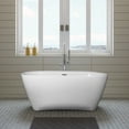 thumbnail image 1 of Donal White High-gloss  Center Drain Acrylic Free-standing Tub, 1 of 4
