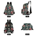 thumbnail image 4 of FORMRS Mini Backpack Purse for Women Travel Daypack Casual Shoulder Bag, Green Christmas Candy Canes, 4 of 7